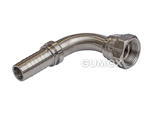 DKR 90°, DN12, Überwurfmutter BSP 1/2", Kegel 60°, Edelstahl, 